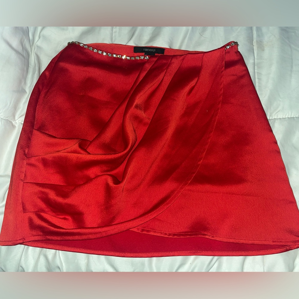 Forever 21 Vibrant Red Skirt